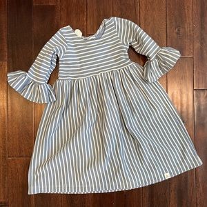 Lulu + Roo Striped Dress with Ruffle Sleeves